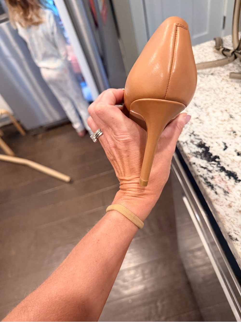 Nine West Tan Pointed-Toe Stiletto Heel